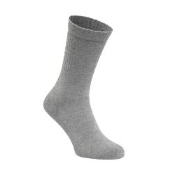 Fruit Of The Loom Crew Socks (3 Pairs) Heather Grey/Black/White Small - 